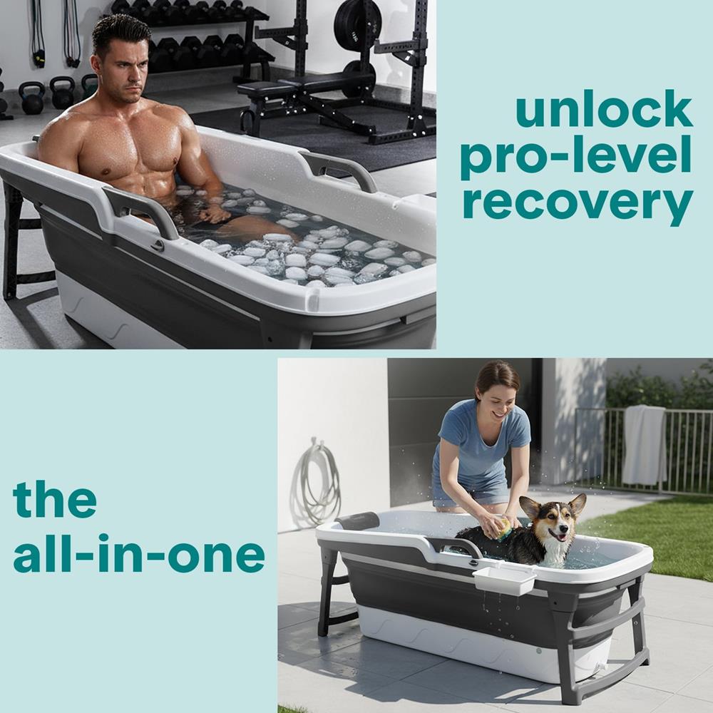 1.5M Foldable Bathtub Set - Includes Lid, Tray, Bag