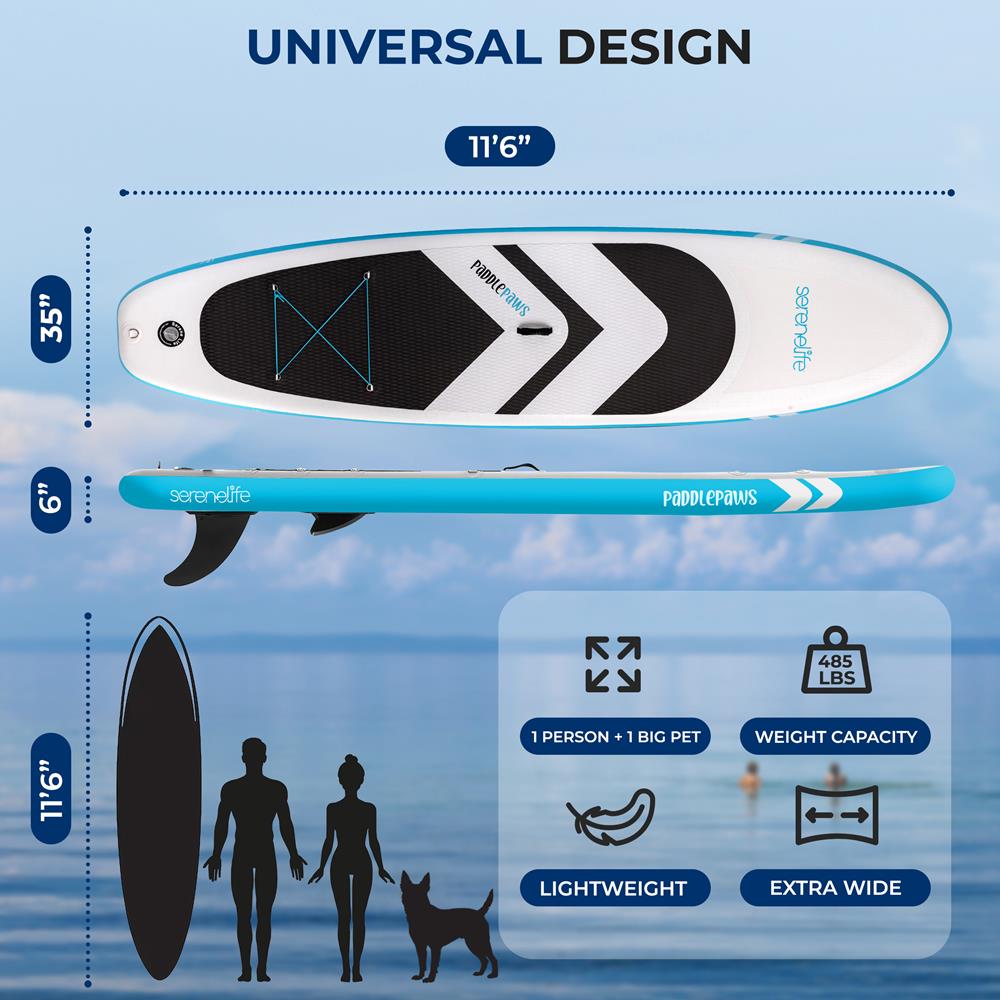 11'6" Inflatable SUP - Pet-Friendly