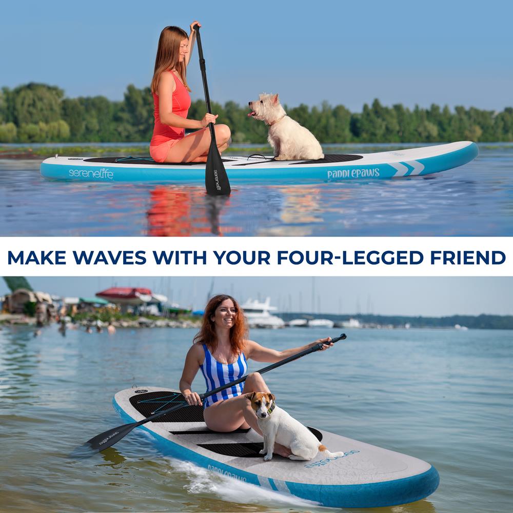 11' Inflatable SUP, Pet-Friendly, Non-Slip EVA Deck