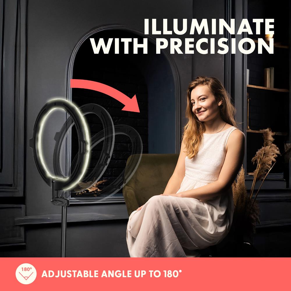 11" LED Selfie Ring Light, Adjustable Tripod