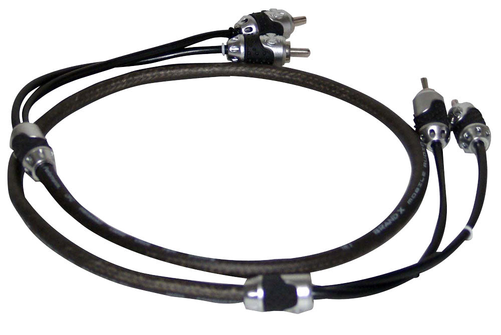 1'.5" Foot Hi-End Black/Silver Stereo Rca Cable