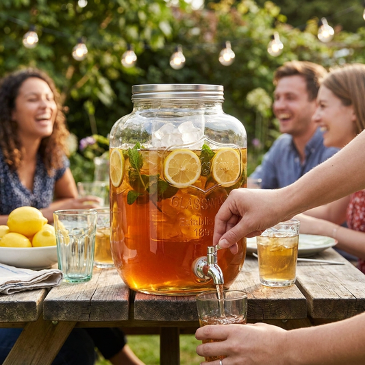1-Gallon Glass Beverage Dispenser