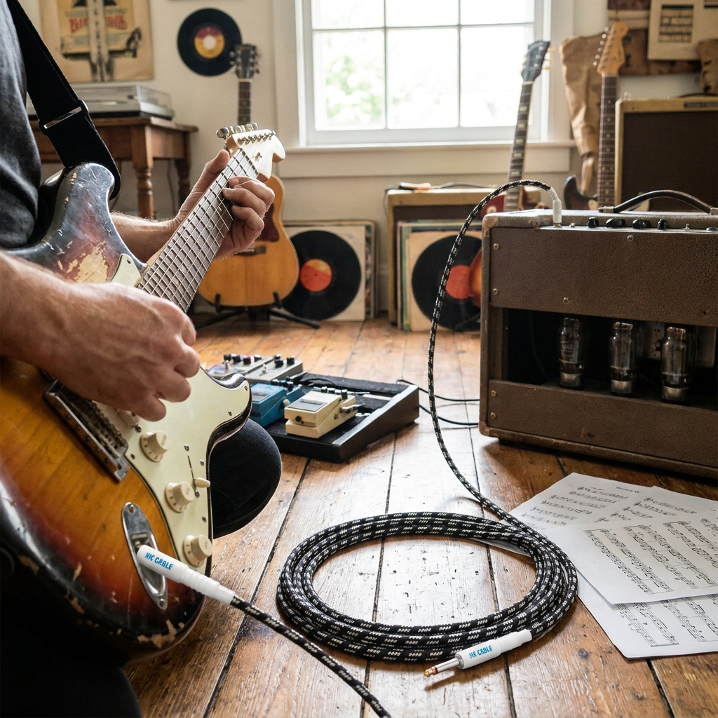 10 Ft Guitar Cable Tweed