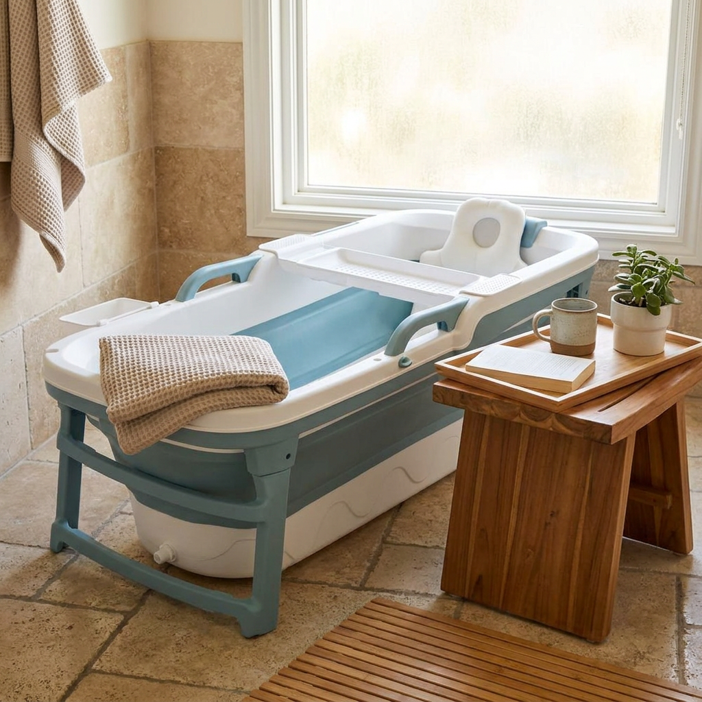 1.5M Foldable Bathtub Set (Blue)