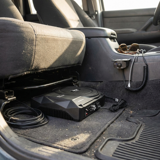 10" 900W Low-Profile Car Subwoofer System, Underseat