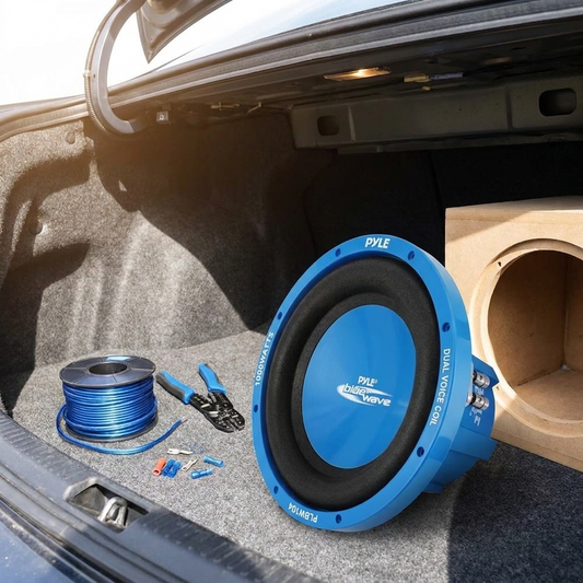 10" Car Subwoofer 1000W Power Dual Voice Coil Blue Cone