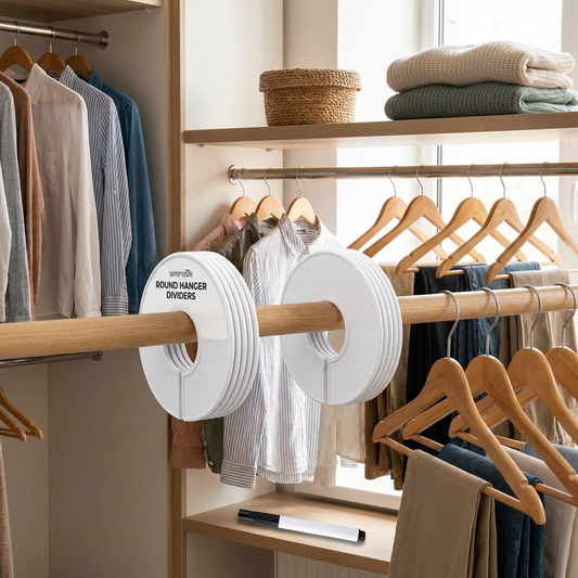 10-Piece White Plastic Hanger Dividers - Organize Closet - Sturdy PP