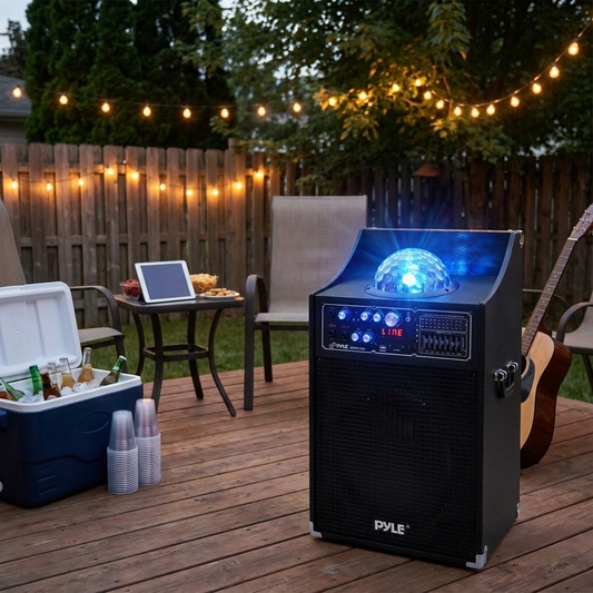 12" PA Speaker System 1000W Power USB/SD/FM Disco Lights
