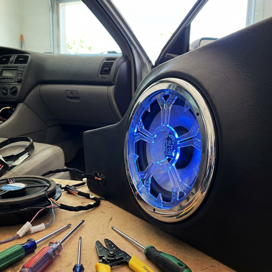 12'' Blue Led Plexi Woofer Grill
