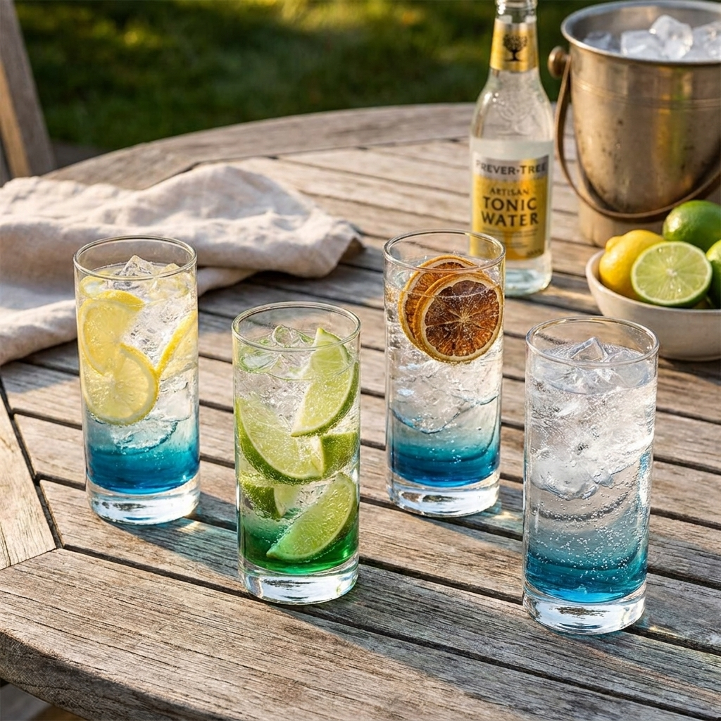 12.5oz Highball Glasses Set of 4 - Durable Lead-Free Crystal, Clear