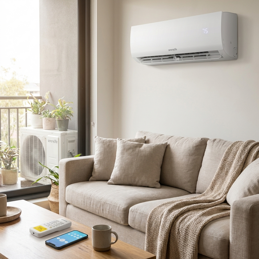 12000 BTU Indoor and Outdoor Mini Split AC Unit Kit 115V Smart Cooling Heating WiFi